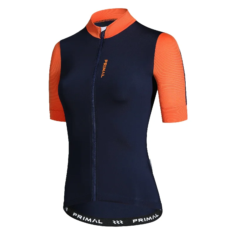 Alitios Women's Navy/Orange Vertos Jersey Designer Jersey Tee