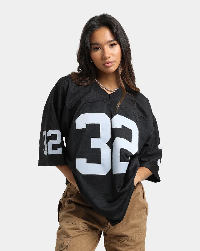Mitchell & Ness Las Vegas Raiders Marcus Allen #32 '85-'86 Legacy Jersey Black Geometric Jersey Top Mitchell & Ness Las Vegas Raiders Marcus Allen #32 '85-'86 Legacy Jersey Black Geometric Jersey Top