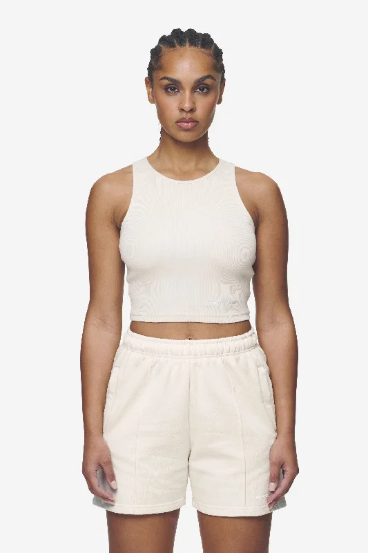 Ayla Crop Top Washed Coast Sand White Layered Multi-layer Single Layer