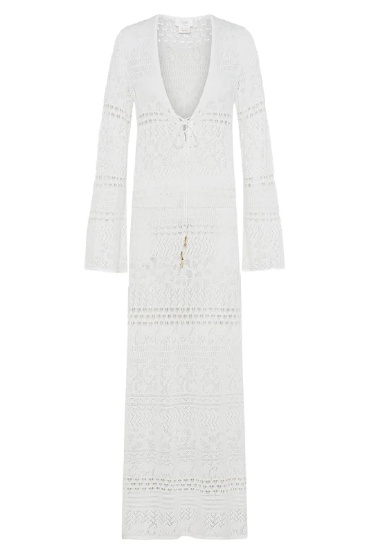Lace Front Pointelle Dress Tunics Satin smooth