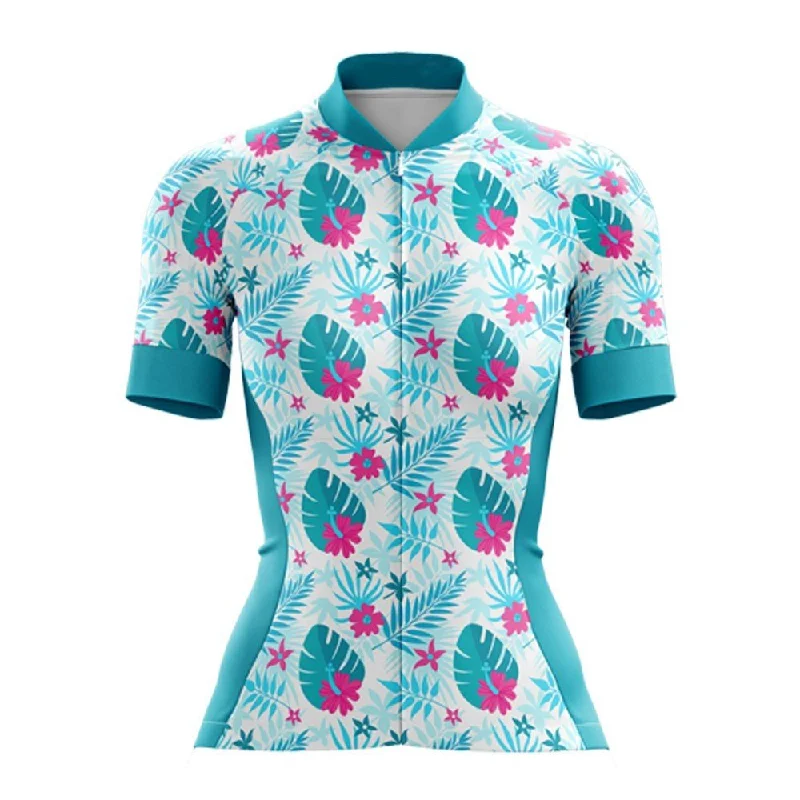 Serenity Leaves Women's Cycling Jersey Silk Jersey Blouse