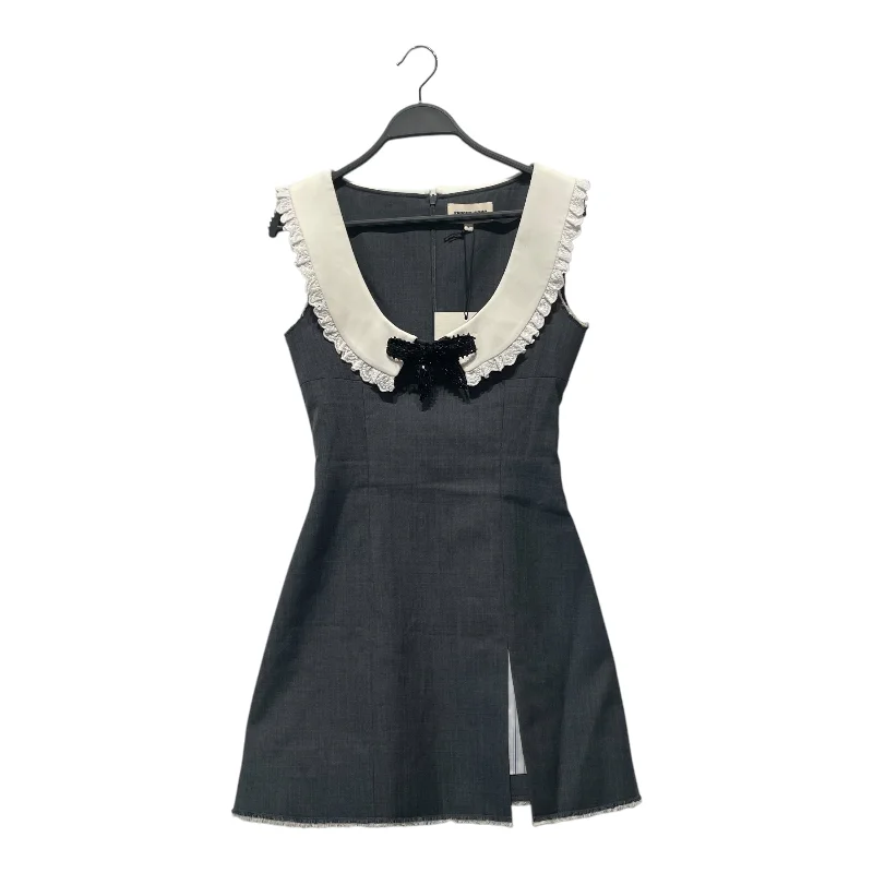 SHUSHU/TONG/SL Dress/6/Cotton/GRY/ Halter Neckline Beach
