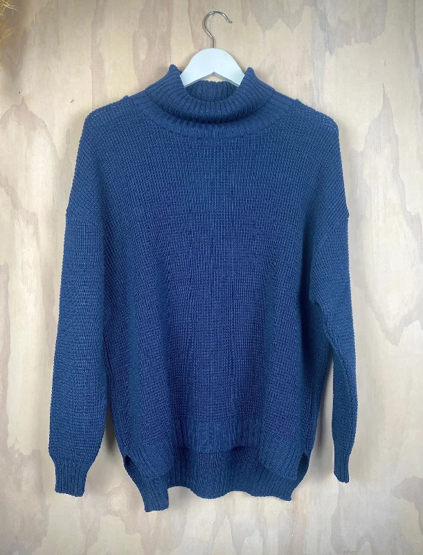 Roll Neck Waffle Jersey | Kingfisher Lavender Jersey Tee