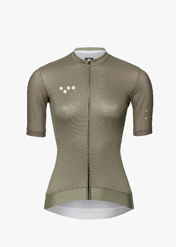 Core / Women's LunaAIR Jersey - Stone Polo Neck Jersey Top