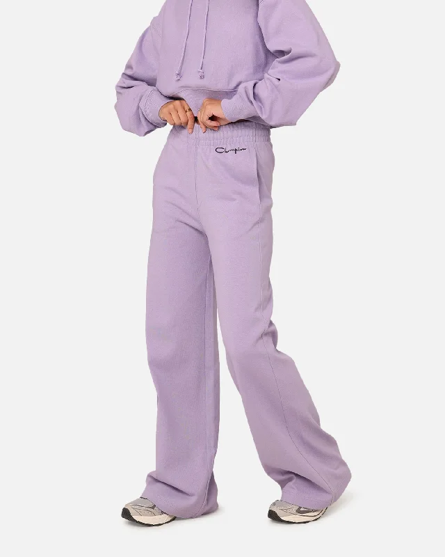 Champion Women's Jersey Heavyweight Wide Leg Pants Lavender U62 Cs Linen Jersey Top