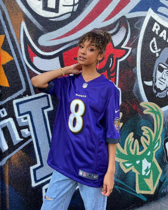 Nike Baltimore Ravens Lamar Jackson #8 Limited NFL Jersey New Orchid Classic Jersey Tee Nike Baltimore Ravens Lamar Jackson #8 Limited NFL Jersey New Orchid Classic Jersey Tee