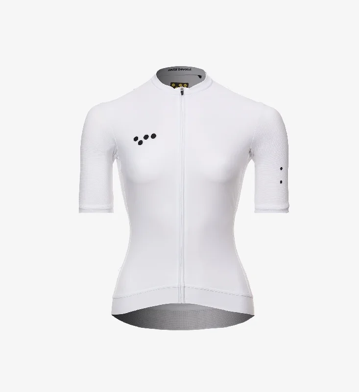 Core / Women's Classic Jersey - White Asymmetrical Jersey Blouse
