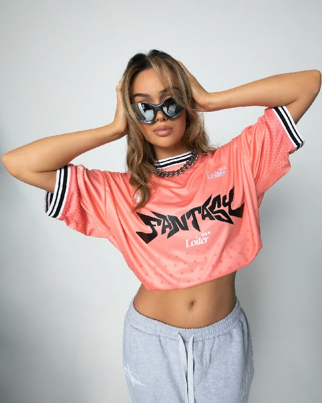 Loiter Fantasy League Jersey Peach Recycled Jersey Tee