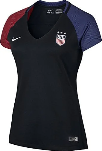 Nike Women's United States Away Stadium Soccer Jersey (X-Large) Black Evening Jersey Tee