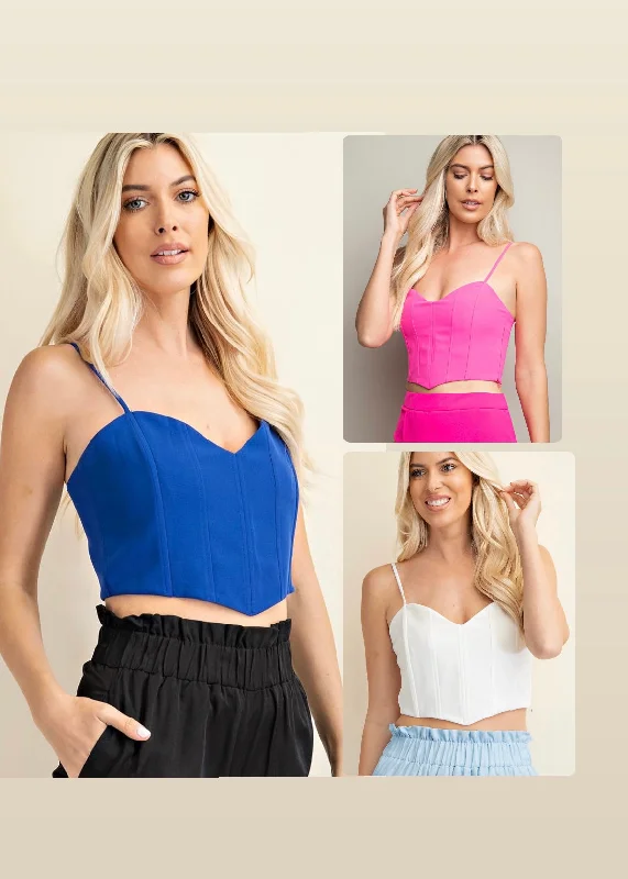 bustier crop top Boxy Fit Fitted Loose