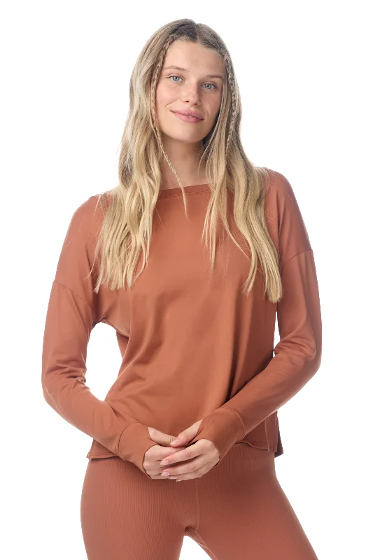 Canyon Jersey Long Sleeve Top High Neck Jersey Shirt