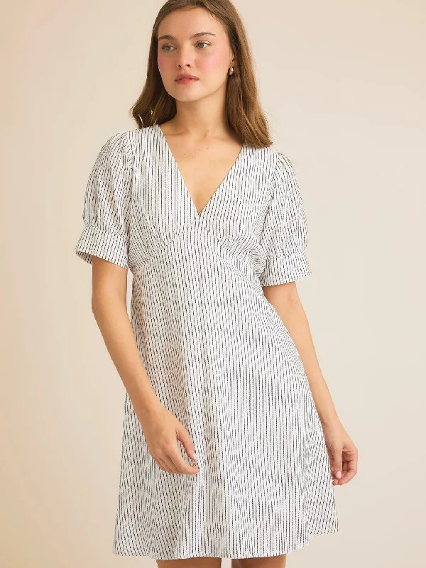 Darling Puff Sleeve Dress Tunics Plaid country