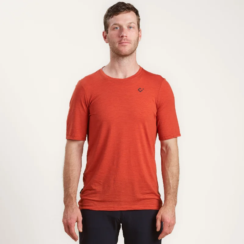 Men's Merino TRAIL Jersey Olive Green Jersey Tee