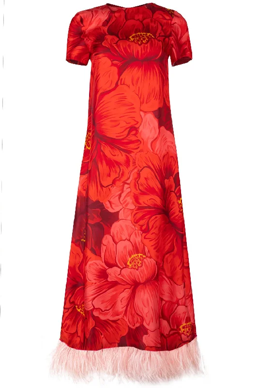 Swing Dress - Ruby Red Tunics Luxurious high-end