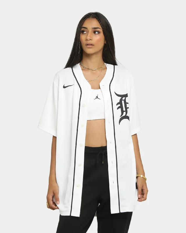 Nike Detroit Tigers Official Home Jersey White Solid Color Jersey Shirt