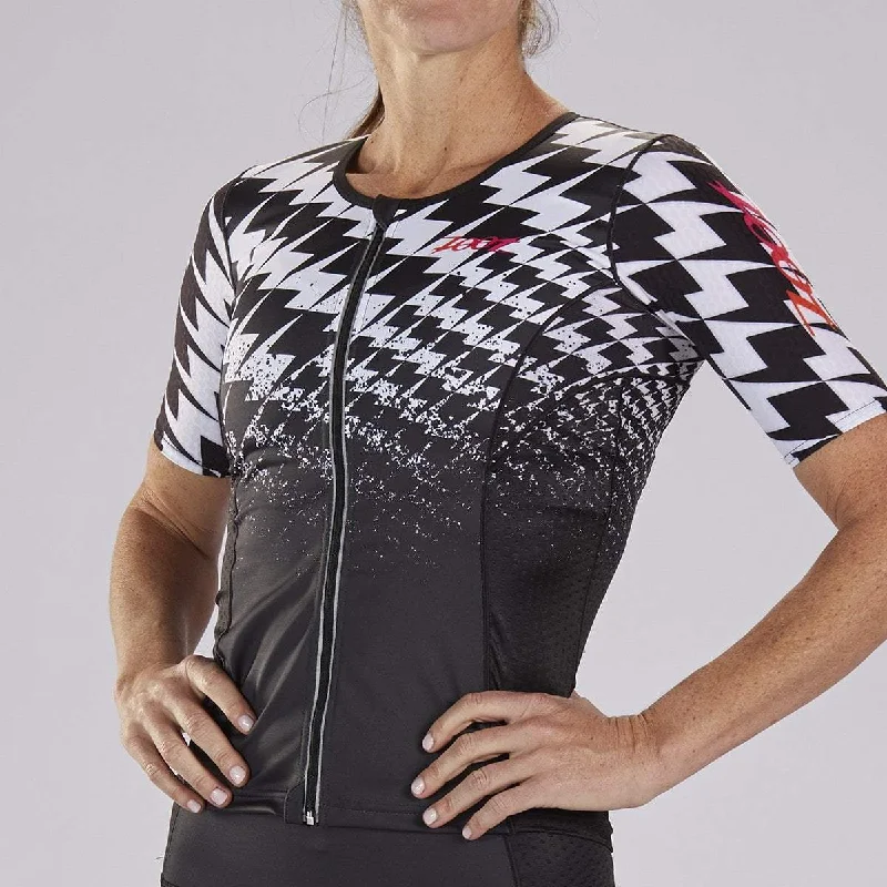 Womens Ultra Triathlon Aero Shortsleeve Jersey - Bolt Comfortable Jersey Tee