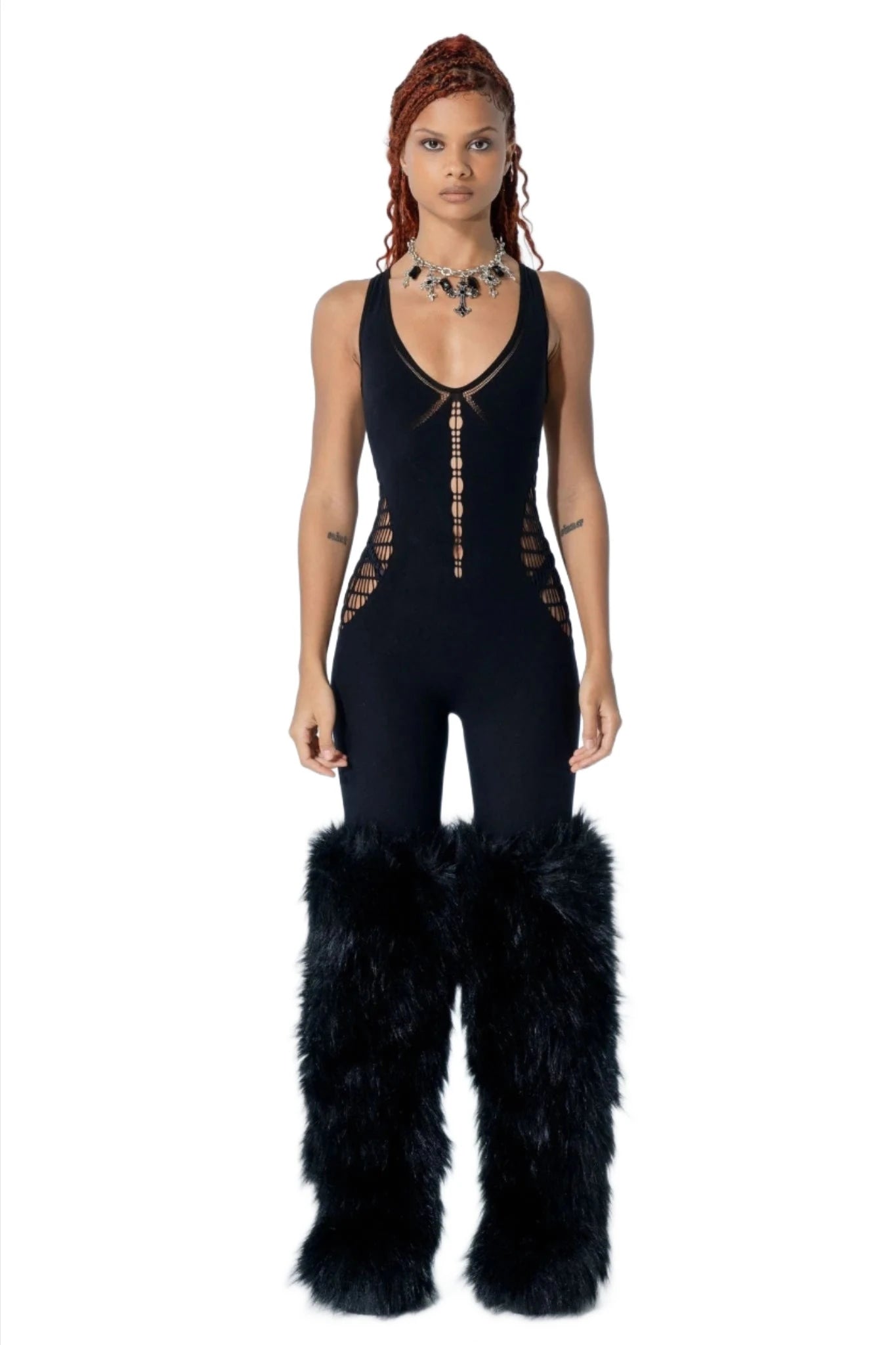 The Kript - "Haven Jumpsuit" - Black Stretch Nylon Jersey Seasonal Jersey Tee