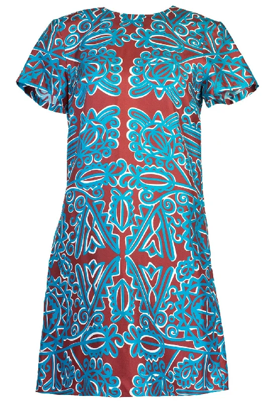 Mini Swing Dress - Multi Tunics Print Colorful