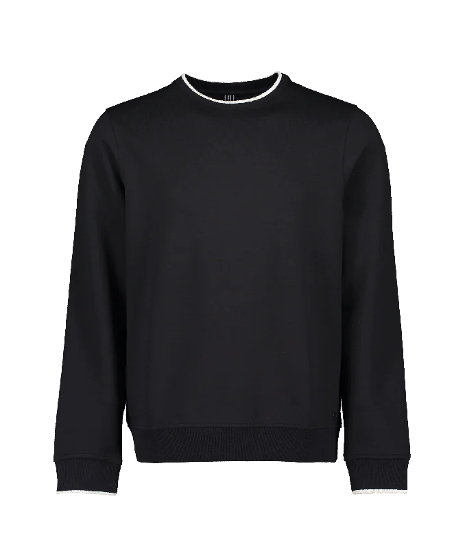 Alrec Crew Neck Lux Jersey Sweat - Navy Jet Black Jersey Tee