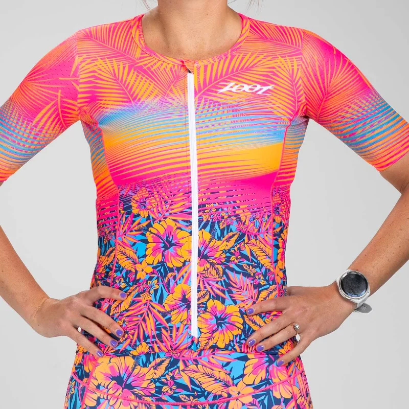 Womens LTD Triathlon Aero Jersey - Club Aloha Festive Jersey Tee