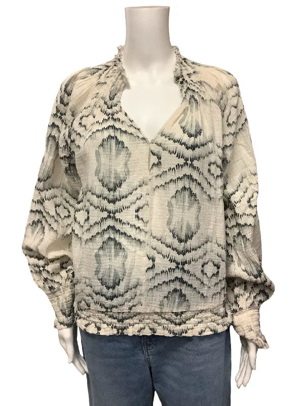 Anthropologie Porridge Printed V Neck Crop Top Size: S Lace Blend Ribbed Blend Corduroy Blend