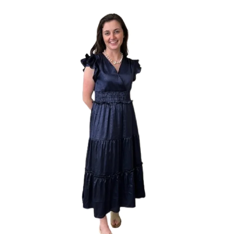 The Ryan Dress in Navy Tonal Floral Tunics Seasonal trendy