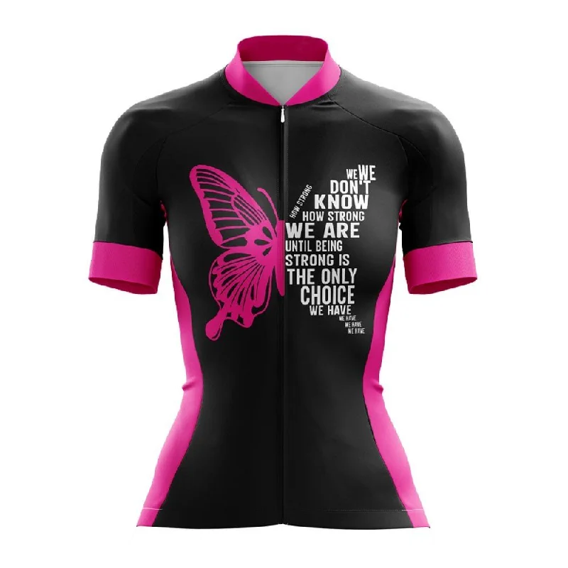Strong Butterfly Womens Cycling Jersey Olive Green Jersey Tee