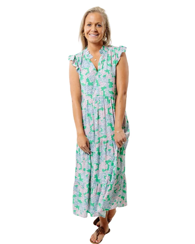 The Campbell Long Length Dress in Springtime Floral Tunics Recommended stylist