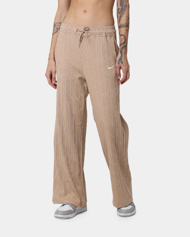 Nike Women's Sportswear Jersey Rib Wide Leg Pants Hemp Cotton Jersey Tee