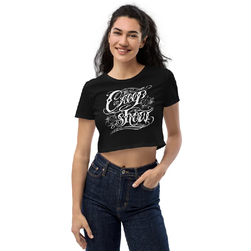 SCRIPT Crop Top Collared Crew Neck Turtle Neck