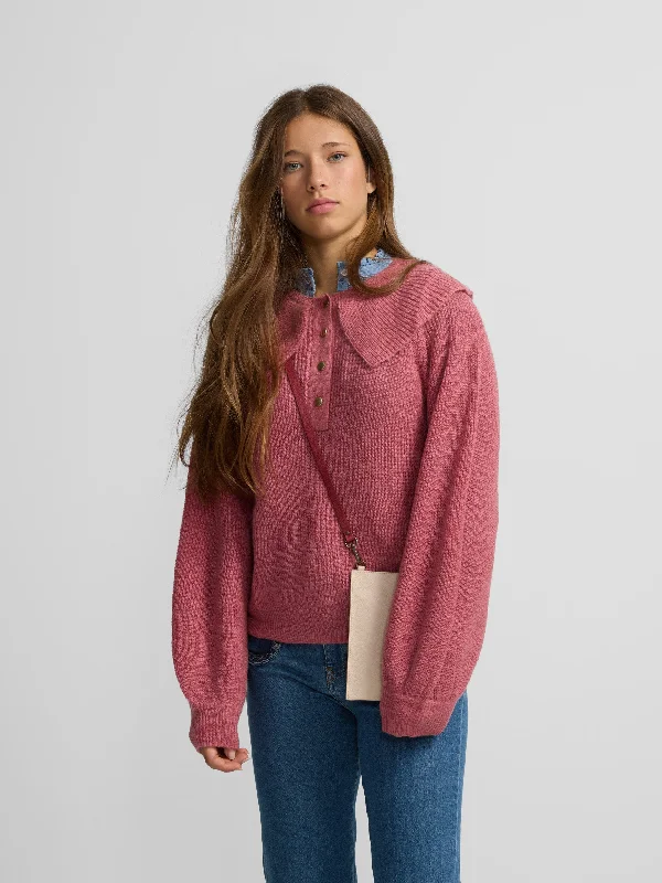 Jersey punto cuello volante rosa Soft Jersey Shirt