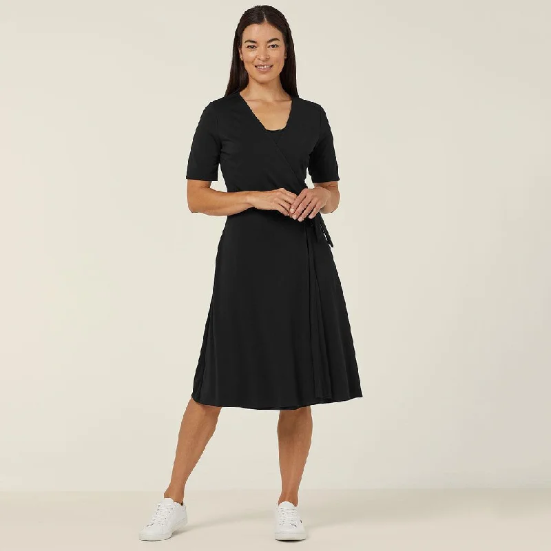 NNT Uniforms Matt Jersey Wrap Dress (CAT699) Tunics Denim casual