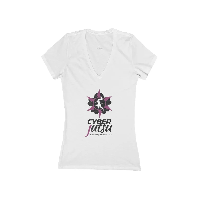 Women's Jersey Short Sleeve Deep V-Neck Tee Pastel Jersey Tee