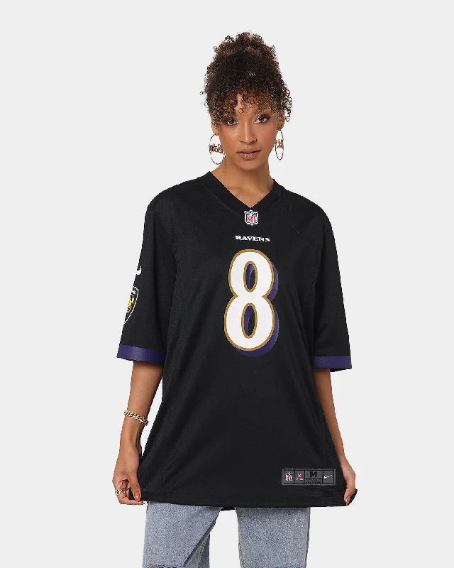 Nike Baltimore Ravens Lamar Jackson #8 Alternate NFL Jersey Black Vintage Jersey Tee Nike Baltimore Ravens Lamar Jackson #8 Alternate NFL Jersey Black Vintage Jersey Tee