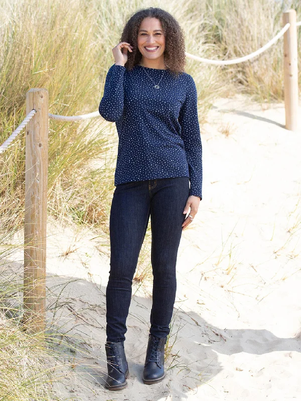 Tarrant jersey top darling dot midnight Branded Jersey Tee