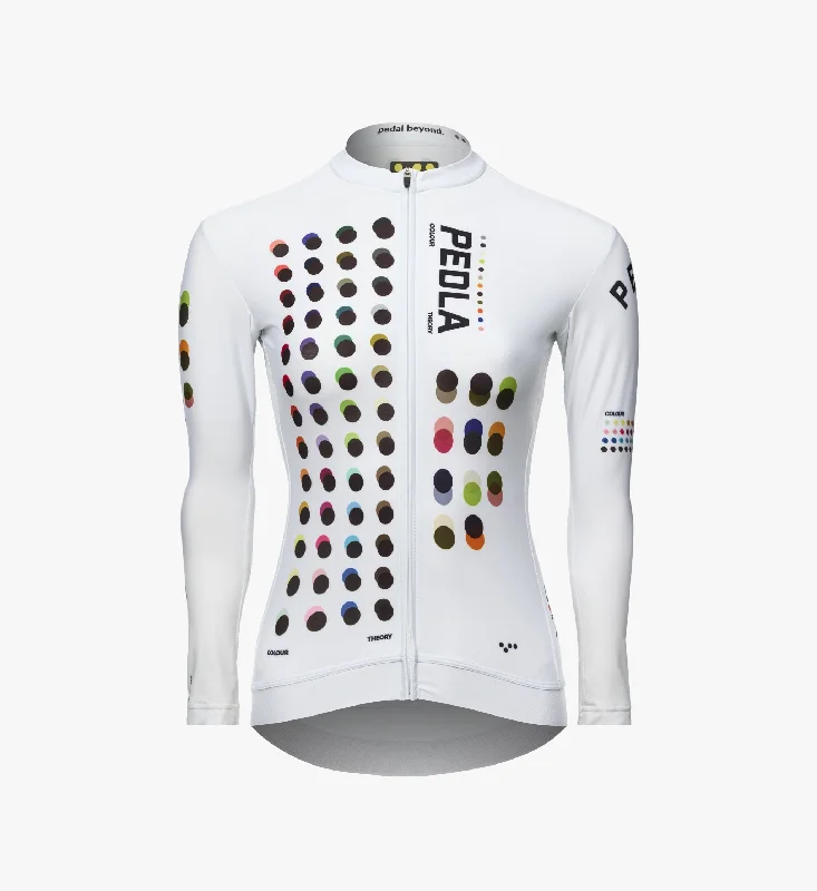 COLOUR THEORY / Women's Classic LS Jersey - White Lightweight Jersey Top