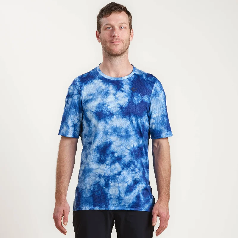 Men's Indigo Dye Ultralight TRAIL Jersey Burgundy Jersey Tee