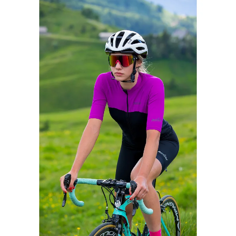Nalini BAS Sunblock Women's Cycling Jersey (Violet/Black) S-XL Emerald Green Jersey Tee Nalini BAS Sunblock Women's Cycling Jersey (Violet/Black) S-XL Emerald Green Jersey Tee