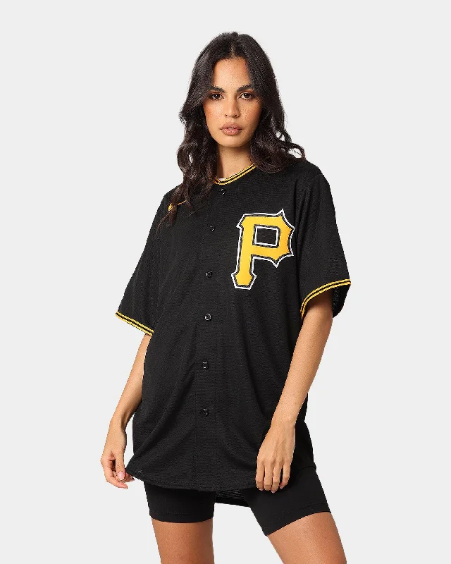 Nike Pittsburgh Pirates Jersey Black Silver Jersey Tee