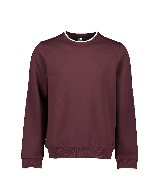 Alrec Crew Neck Lux Jersey Sweat - Red Pure White Jersey Tee