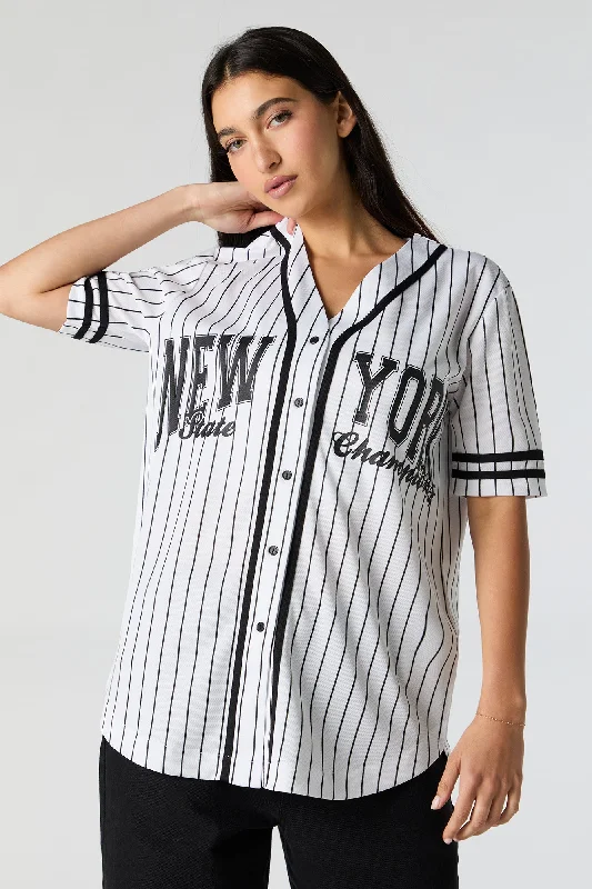 Graphic Mesh Baseball Jersey Sustainable Jersey Tee