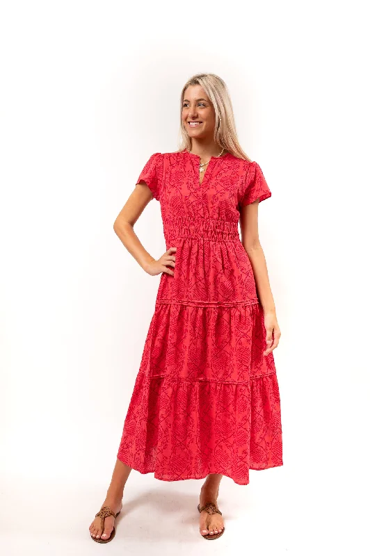 The Sydney Dress in Raspberry Floral Tunics Winter warm