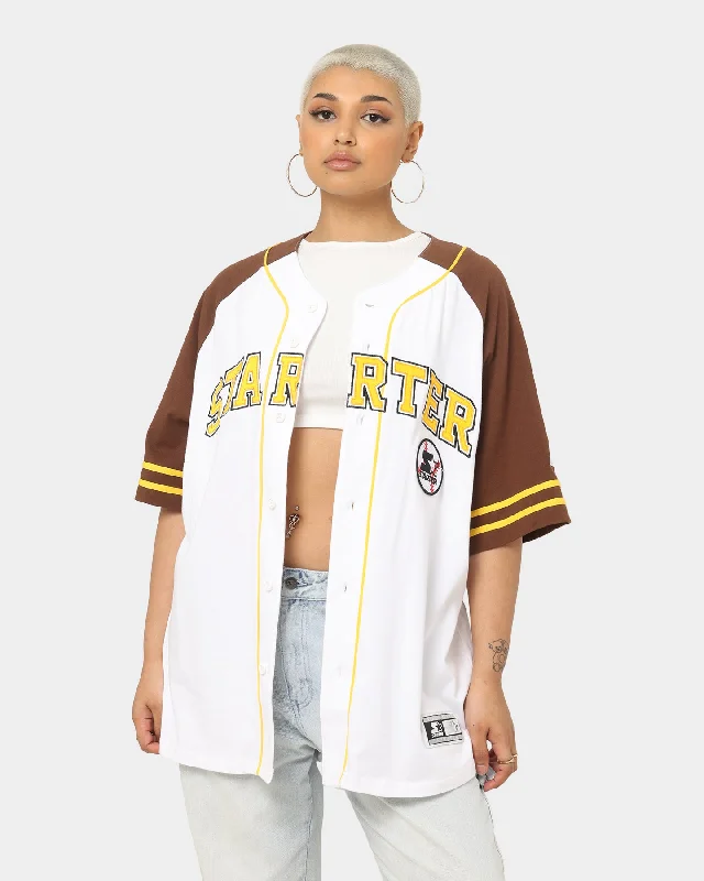Starter Arch Baseball Jersey White/Brown Luxury Jersey Tee