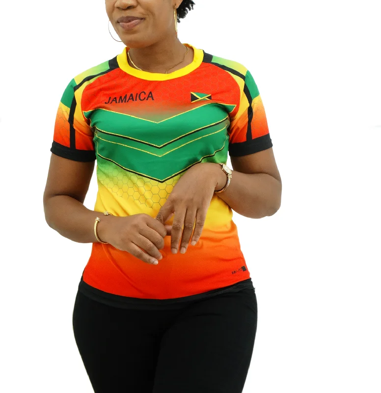 1247-197, Ladies Flag Dry-Fit Jersey Casual Jersey Blouse