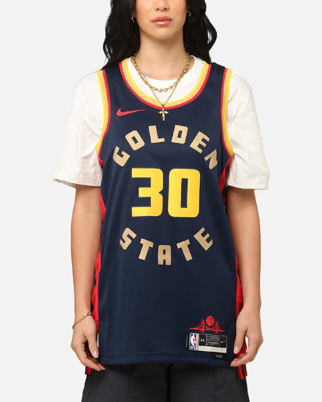 Nike Stephen Curry Golden State Warriors #30 City Edition 2024/25 Nike Dri-Fit NBA Swingman Jersey College Navy One Shoulder Jersey Shirt Nike Stephen Curry Golden State Warriors #30 City Edition 2024/25 Nike Dri-Fit NBA Swingman Jersey College Navy One Shoulder Jersey Shirt