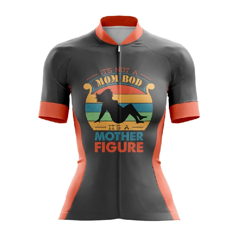 Mom Bod Cycling Jersey Geometric Jersey Top