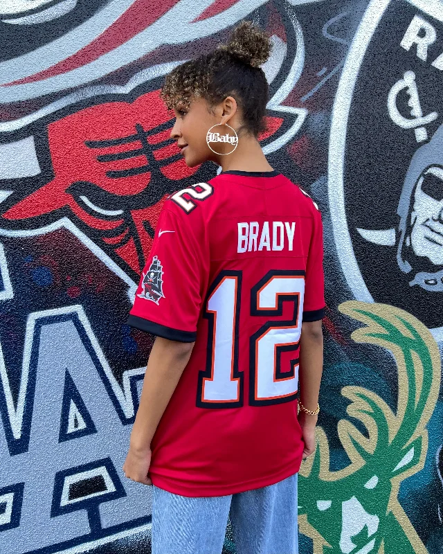 Nike Tampa Bay Buccaneers Tom Brady #12 Limited NFL Jersey Gym Red Minimalist Jersey Tee