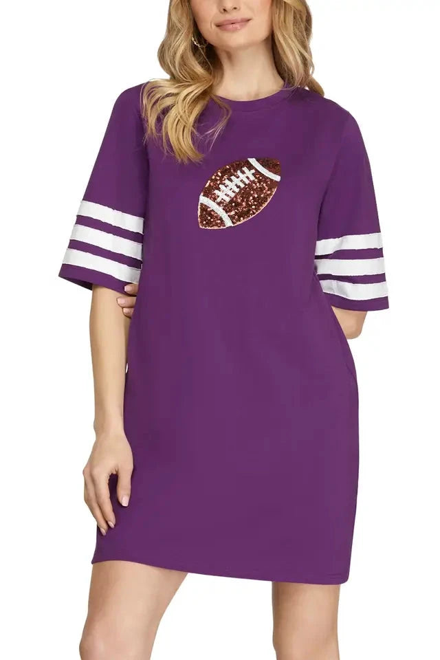Dress Gameday Half Sleeve Knit Tunics Practical easy-care