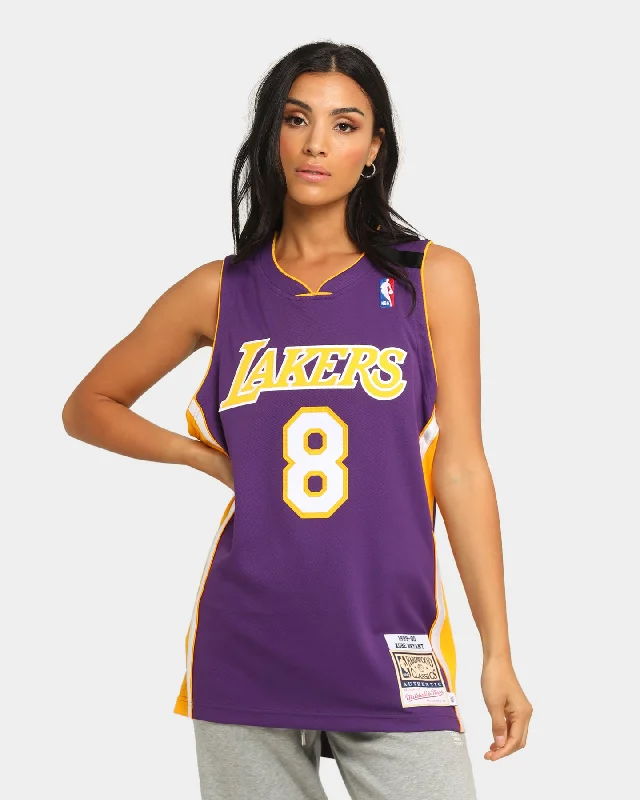 Mitchell & Ness Kobe Bryant #8 '99-'00 Authentic Los Angeles Lakers NBA Jersey Purple Patterned Jersey Tee Mitchell & Ness Kobe Bryant #8 '99-'00 Authentic Los Angeles Lakers NBA Jersey Purple Patterned Jersey Tee