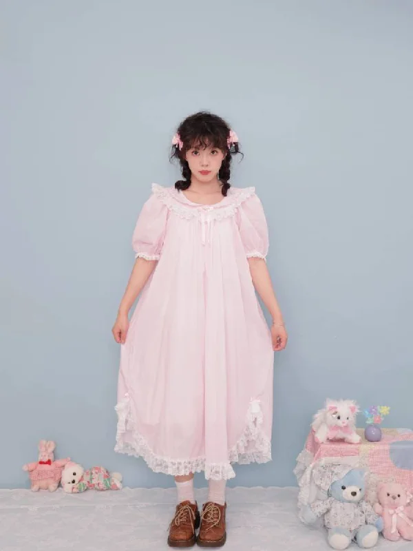 Antique girly floral embroidered dress【s0000009501】 Tunics Leisure comfortable